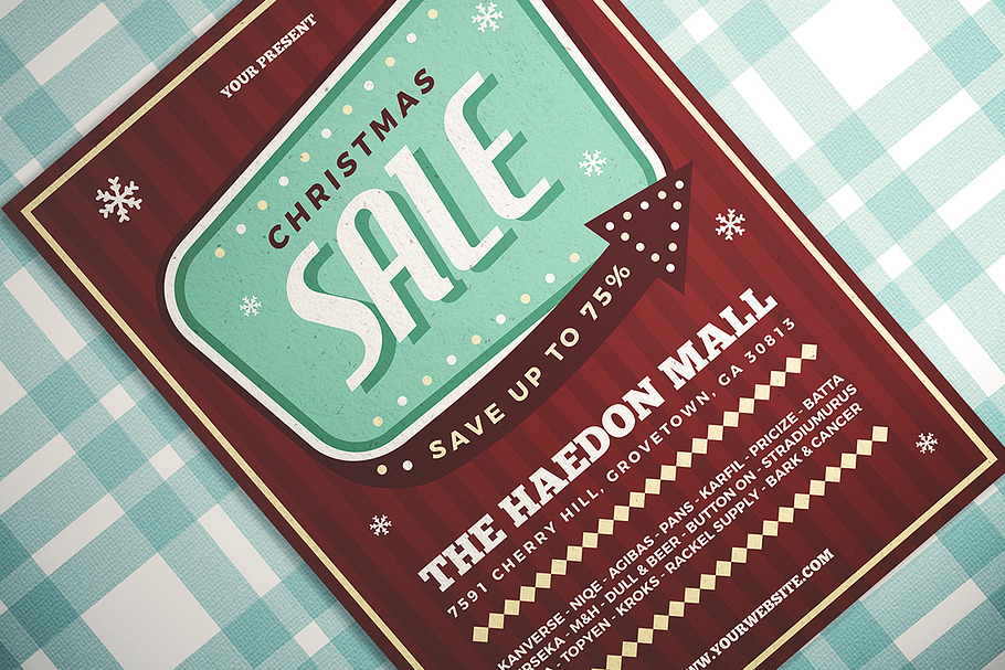 Retro Christmas Sale Flyer