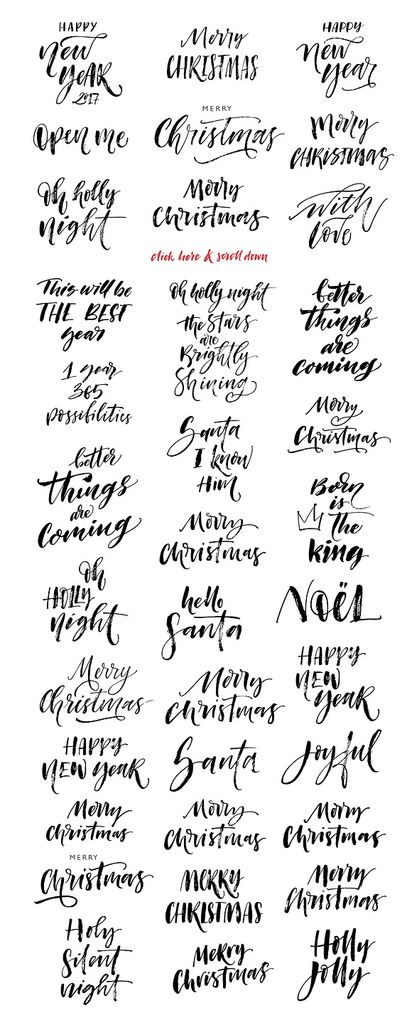 Big bundle of Christmas phrases. in Illustrations - product preview 6