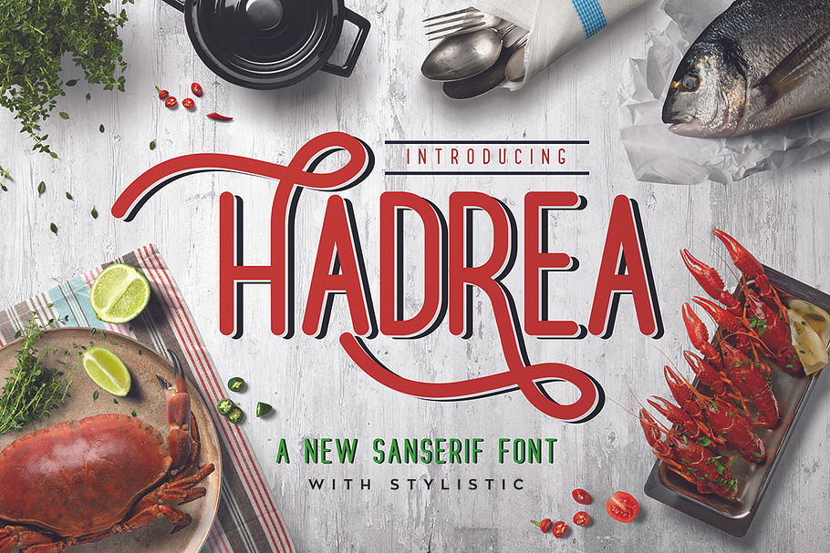 Hadrea  in Display Fonts - product preview 8