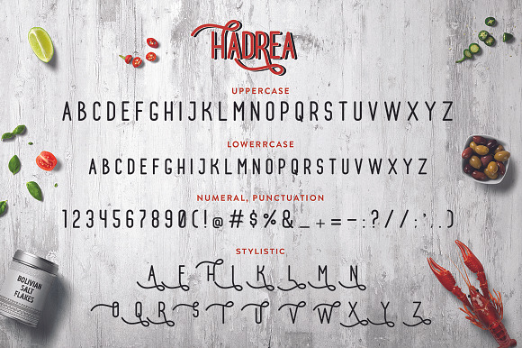 Hadrea  in Display Fonts - product preview 1