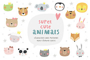 Cute animals character, baby shower