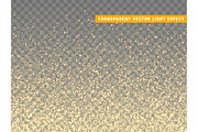 Golden glowing lights magic effects. Only for use in Adobe Illustrator, eps10