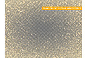 Gold glitter particles on transparent background. Only for use in Adobe Illustrator, eps10
