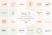Type Layouts Vol. 2 Text Based Logos