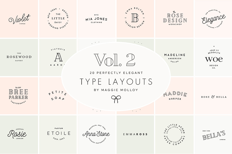 Type Layouts Vol. 2 Text Based Logos in Logo Templates - product preview 8