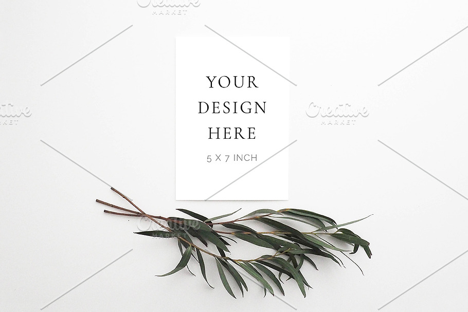 Euaclyptus Stationery Mockup in Print Mockups - product preview 8