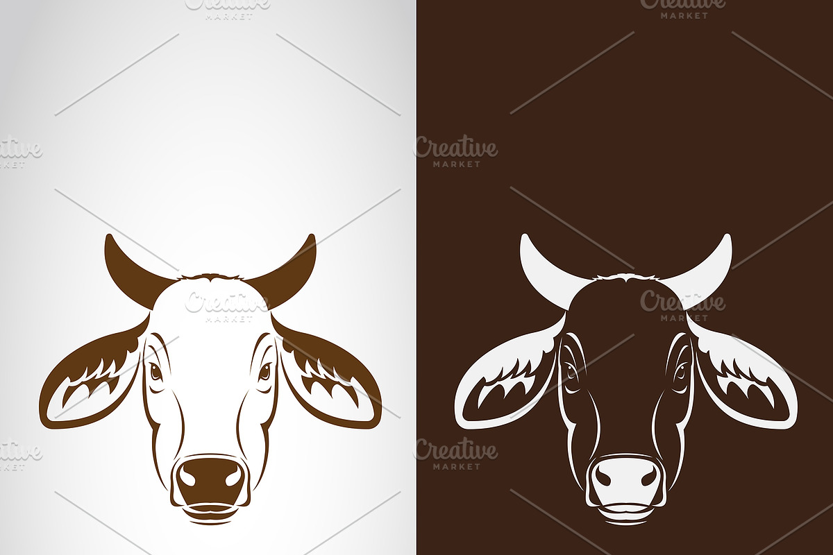 Vector of cow head design. Animals in Graphics - product preview 8