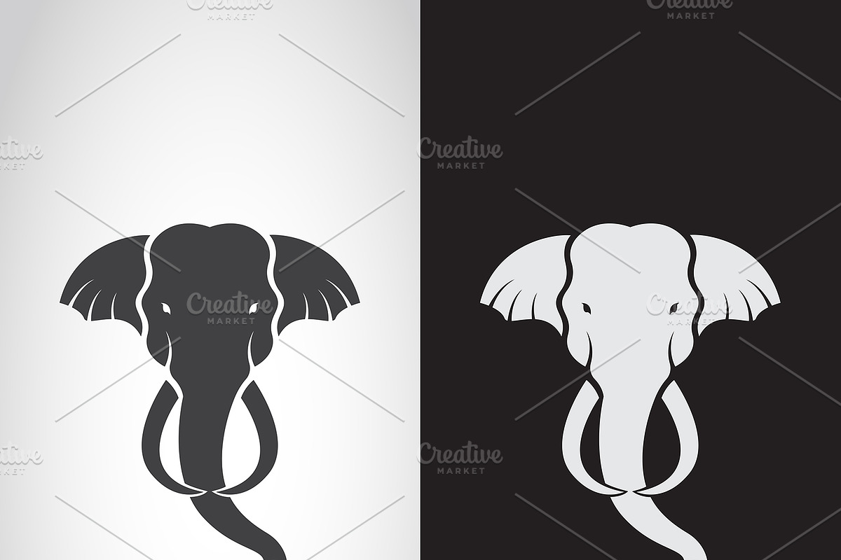Vector of elephant head design. in Graphics - product preview 8