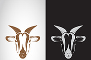 Vector of goat head design. Animals.