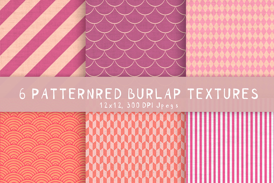 6 Burlap patterned textures in Patterns - product preview 8