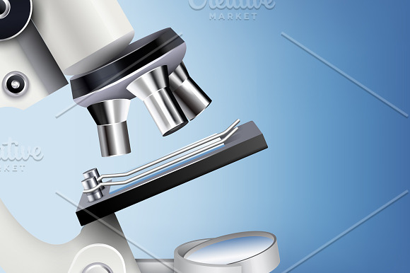 Sale! Microscope Realistic Set in Illustrations - product preview 2