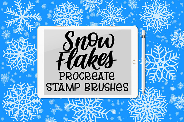 Snowflake Procreate Stamp Brushes