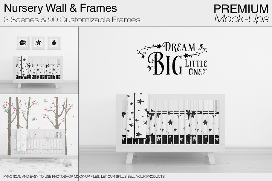 Nursery Crib Wall & Frames Pack