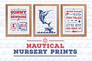 Nautical Fishing Nursery Posters