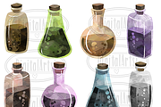 Watercolor Potions Clipart