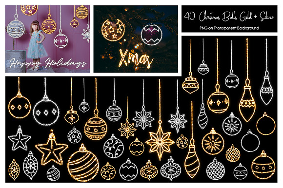 280 Gold & Silver Christmas Sparkle in Objects - product preview 4