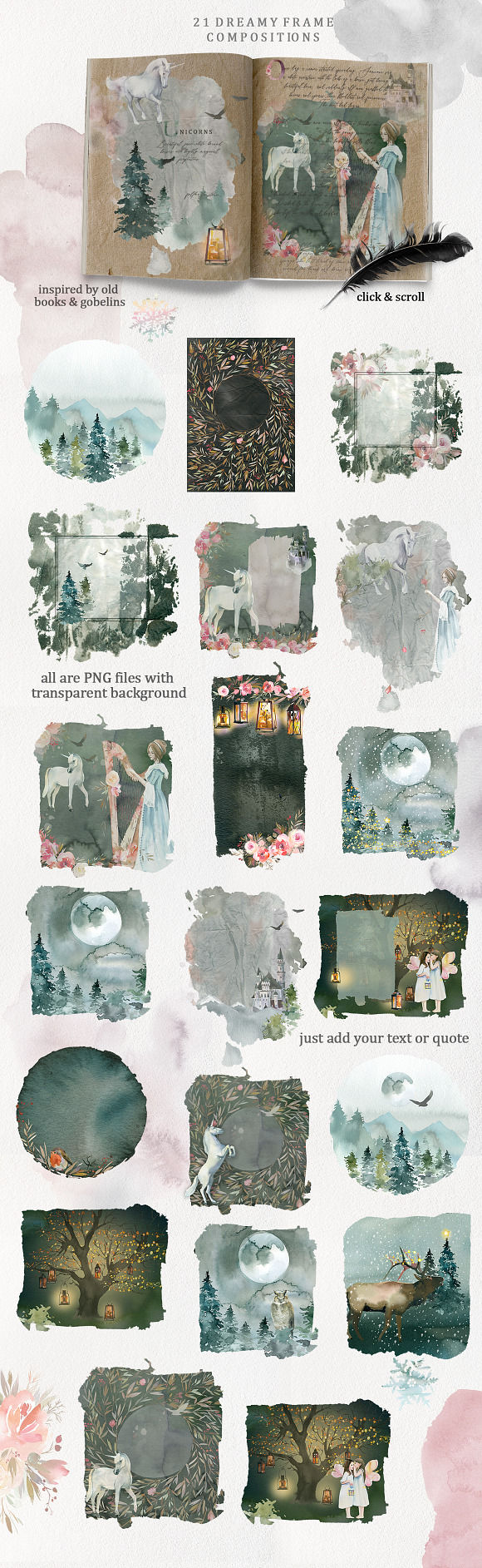 Dream - Fairy Watercolor Collection in Illustrations - product preview 5