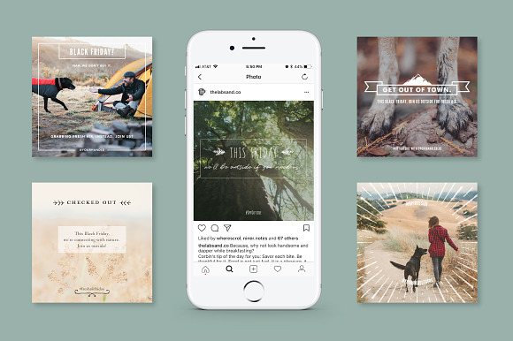 Opt-Outside Themed Templates in Instagram Templates - product preview 2
