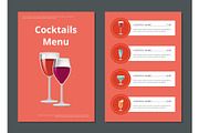 Cocktail Menu Advertisement Poster with Prices