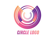 Circle Logo Shape Isolated on White.
