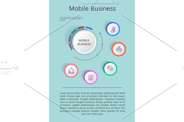 Mobile Business Solution Presentation with Icons
