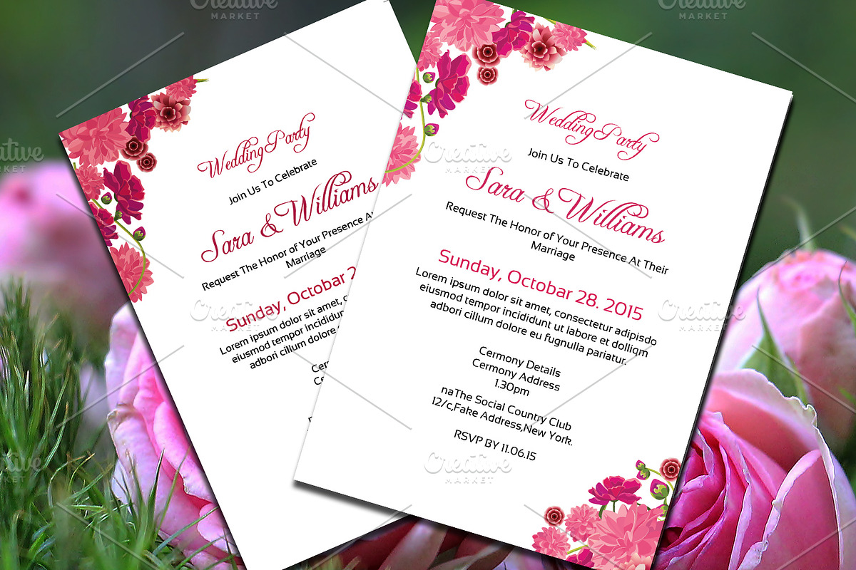 Wedding Party Invitation Card in Wedding Templates - product preview 8