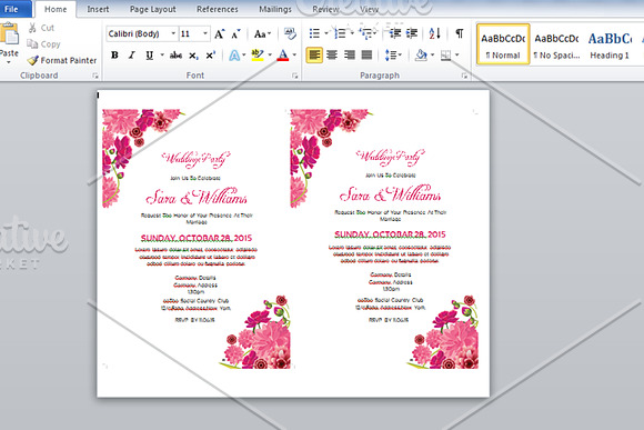 Wedding Party Invitation Card in Wedding Templates - product preview 1