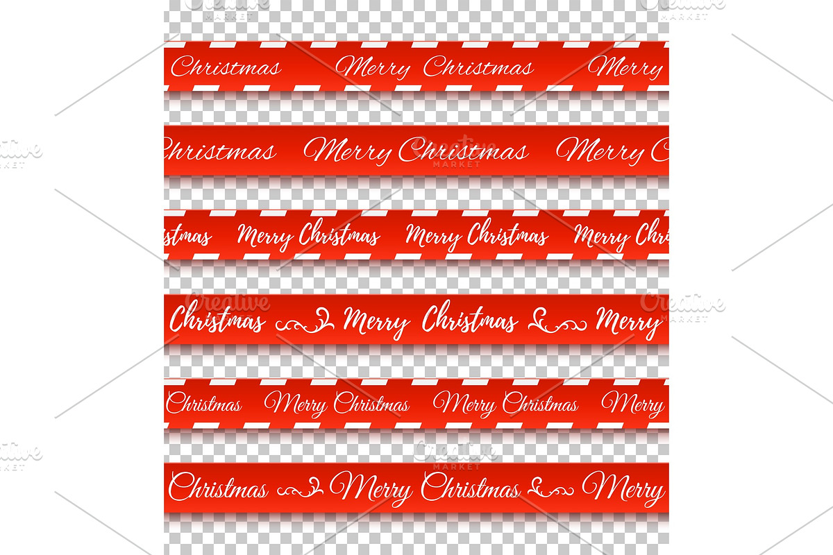Merry Christmas red banners. in Objects - product preview 8