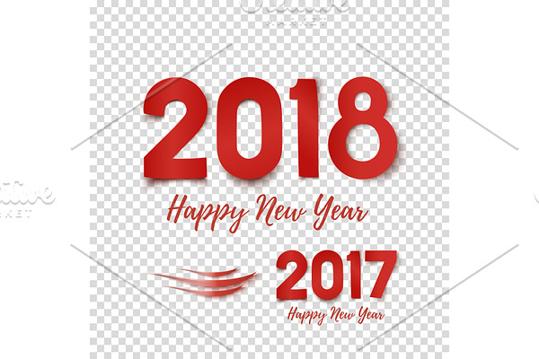 Happy New Year 2017- 2018 template for poster.