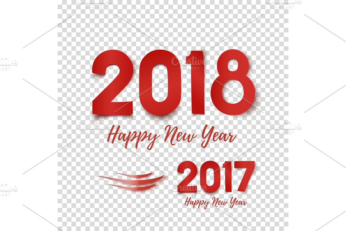 Happy New Year 2017- 2018 template for poster. in Objects - product preview 8
