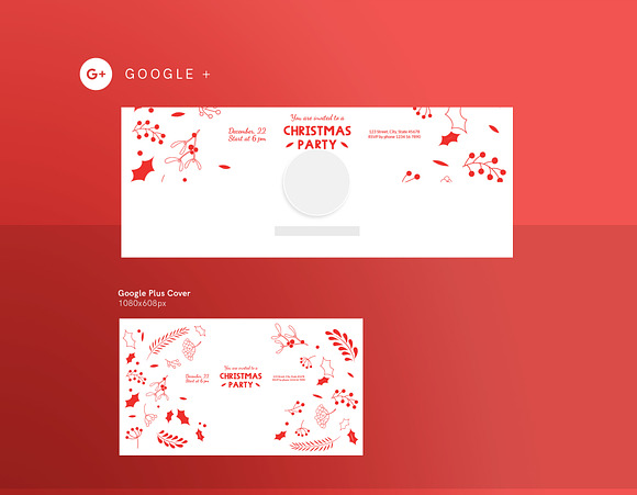 Social Media Pack | Christmas Party in Social Media Templates - product preview 2