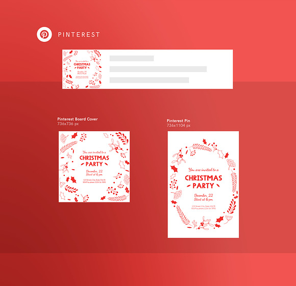 Social Media Pack | Christmas Party in Social Media Templates - product preview 4
