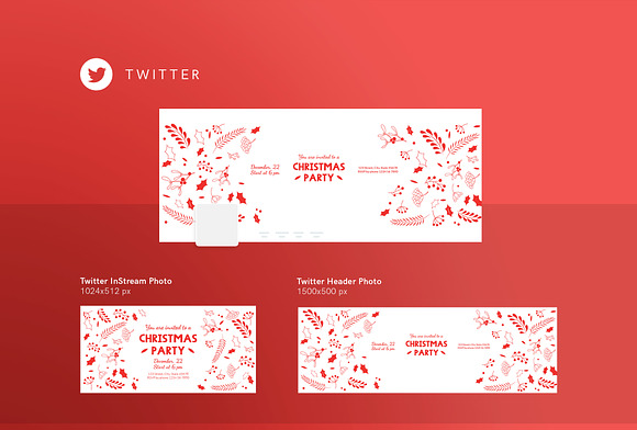 Social Media Pack | Christmas Party in Social Media Templates - product preview 5