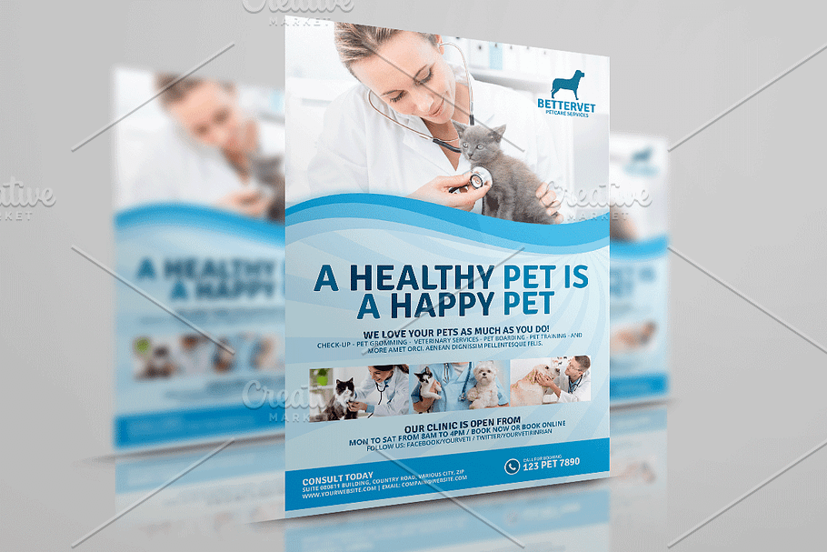 Veterinary Clinic and Service Flyer