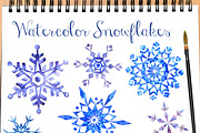 Snowflakes in Watercolor