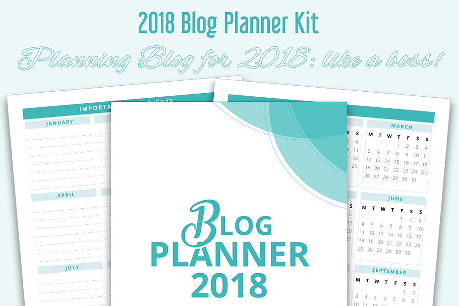 Printable Blog Planner Kit for 2018