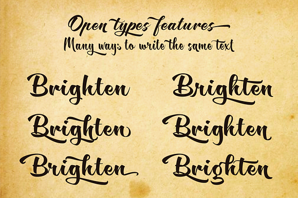 Brighten Family in Script Fonts - product preview 1