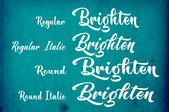 Brighten Family in Script Fonts - product preview 4