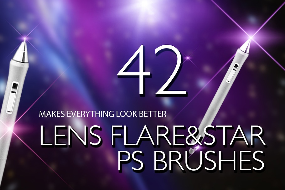 Lens Flare & Stars Photoshop Brushes