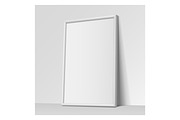Realistic White vertical frame