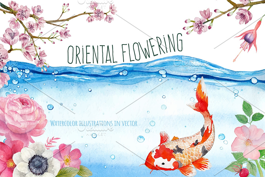 Oriental flowering in Illustrations - product preview 8