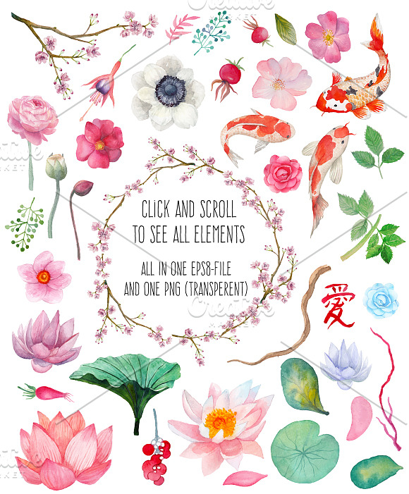 Oriental flowering in Illustrations - product preview 1