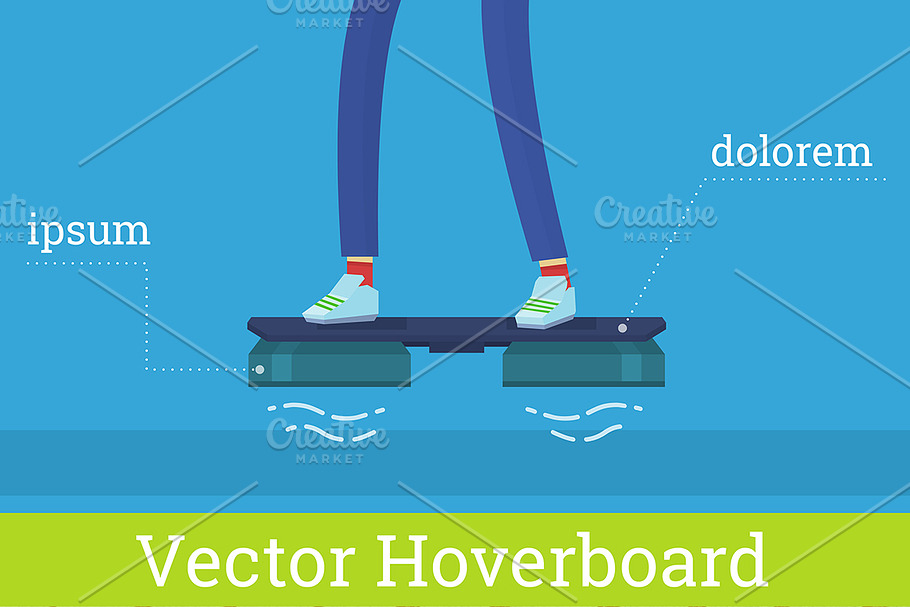 Vector Hover board illustration in Illustrations - product preview 8