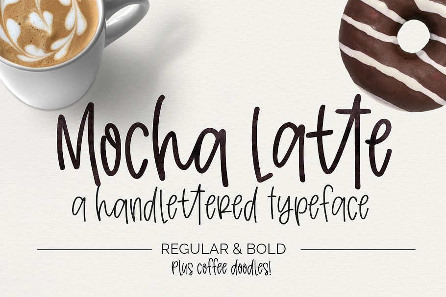 Mocha Latte- Font + Doodles
