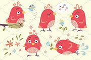 Cartoon Bird set