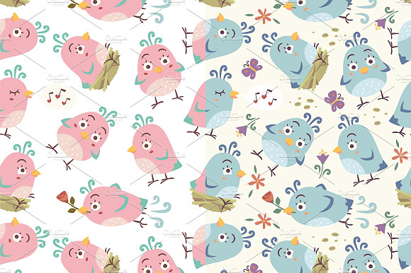 Cartoon Bird set in Illustrations - product preview 6