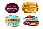 Autumn Discount Best Offer Vector Illustration