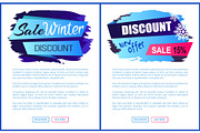 Winter Sale Web Page Design Vector Illustration
