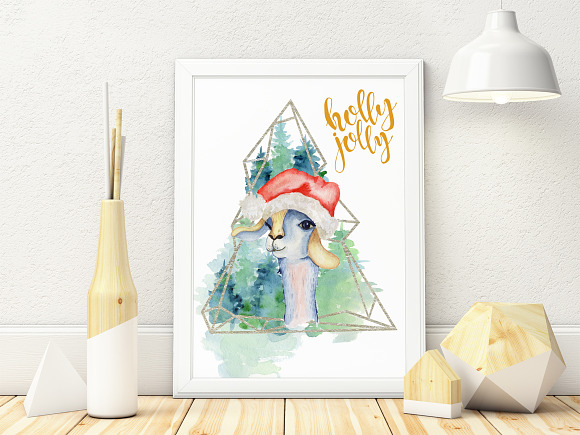 Christmas watercolor cards Vol.1 in Illustrations - product preview 1