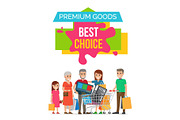 Premium Goods Best Choice on Vector Illustration
